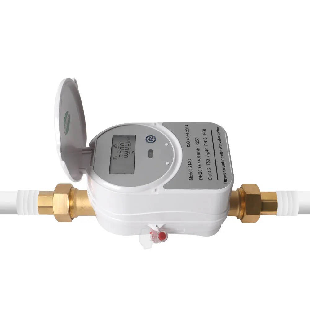 Измеритель воды Zemismart Tuya Zigbee ультразвуковой с клапаном DN15 DN20 DN25 ЖК-дисплей умный мониторинг расхода