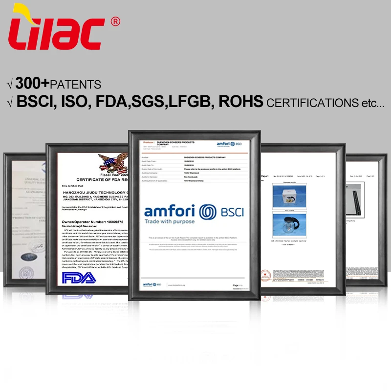 Lilac BSCI SGS LFGB 850ml glass tea pots and separation infusion design tea set gung fu glass teapot for commercial