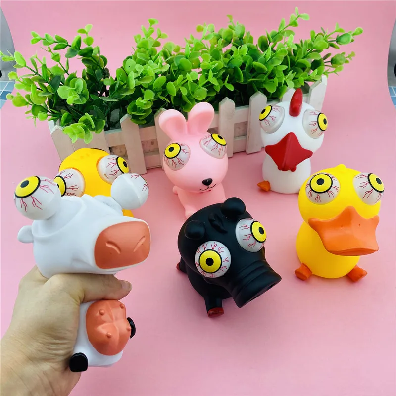 Лидер продаж 2022, сенсорная игрушка-антистресс из термопластичной резины, Снятие напряжения, разрывные глаза, кукла, животные, сжимаемые игрушки, маленькая сжимаемая игрушка для детей