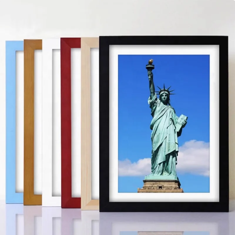 Home decor custom size 4x6 8x10 11x14 inch wall black wood photo picture frame