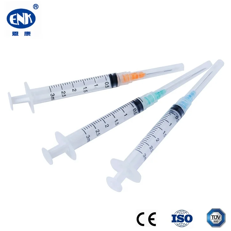 Chinese-Prices Sterile Hyperdermic Disposable 3mm 3 cc Syringes