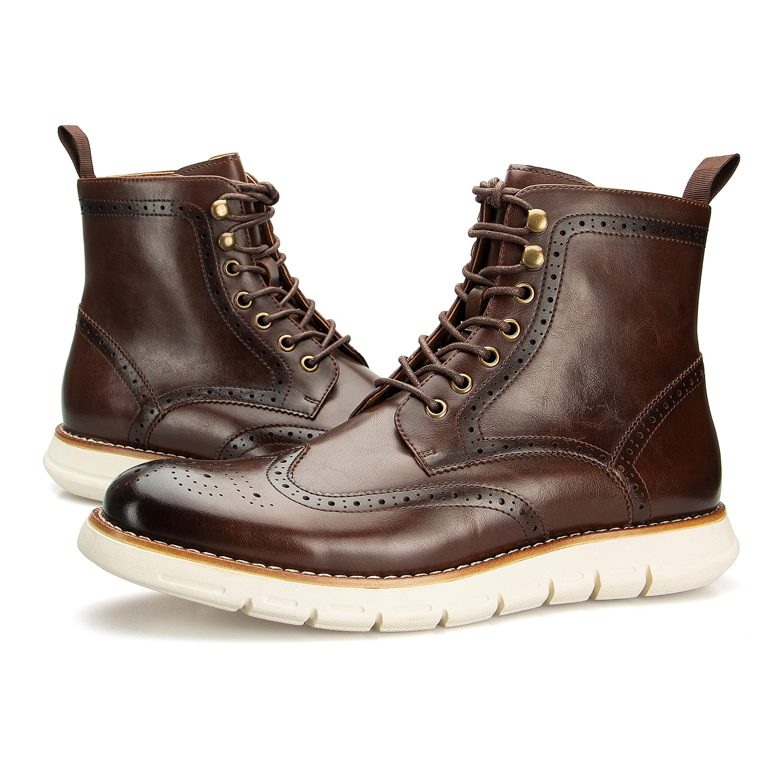 Mens Chelsea Stylish and Comfort Leather Chukka Ankle Boots with Zipper