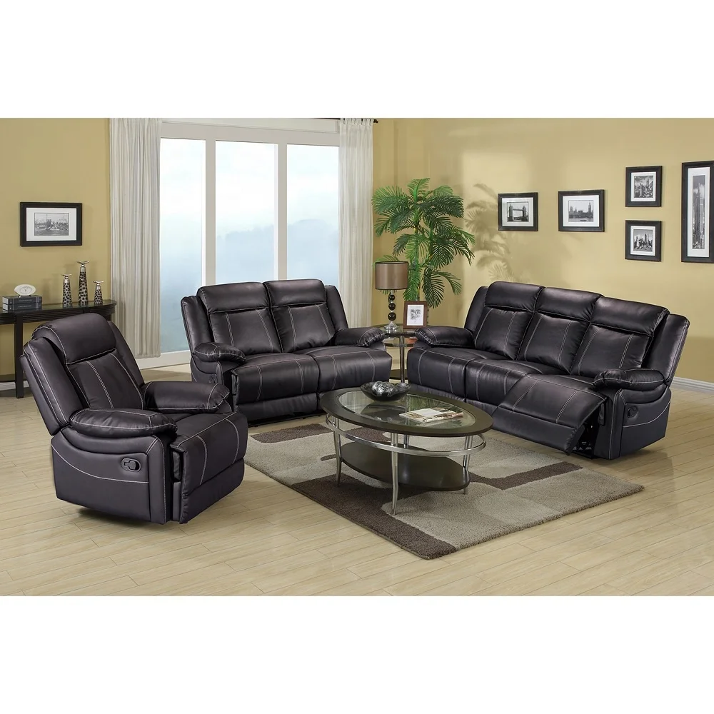 Adjustable Leather Reclining Sofa Home Theater Seating Power Sofabed Set Theater Recliner 5 Seater Sectional Sofa