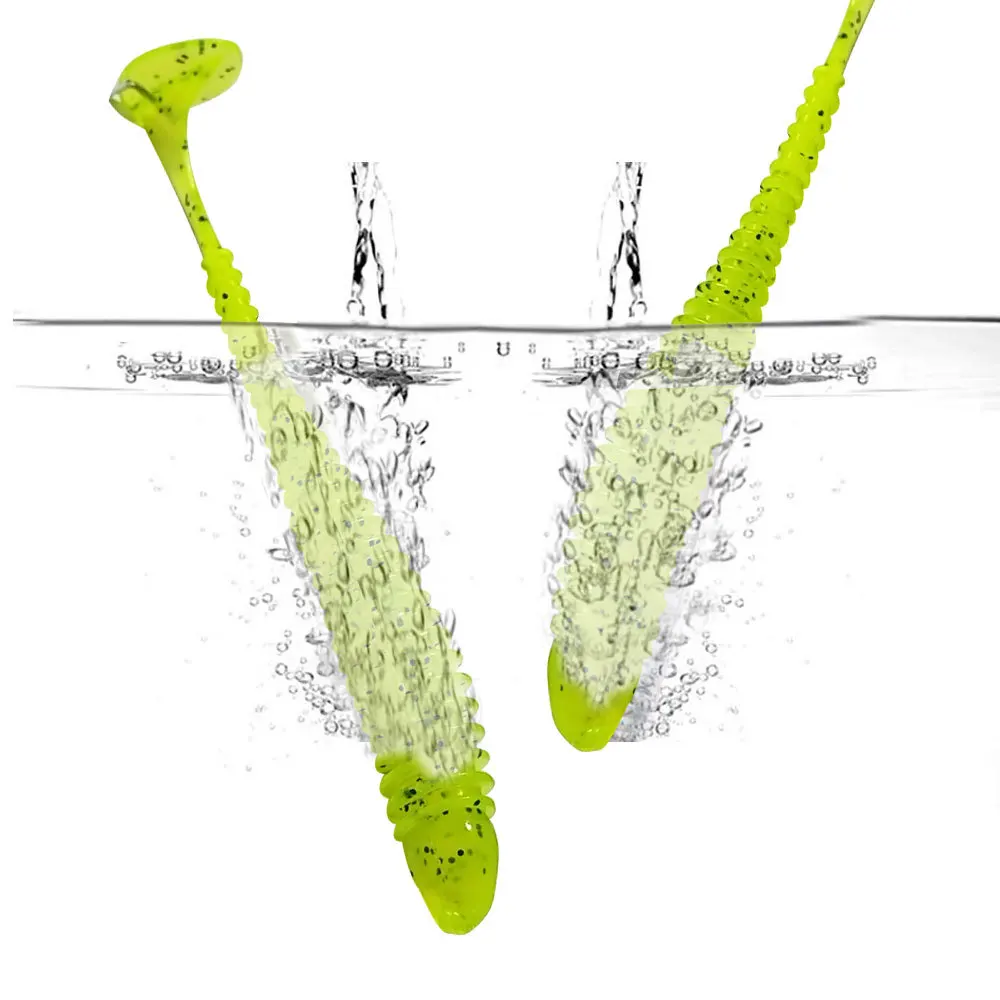 Wholesale Custom 9cm 2g Soft PVC Paddle Tail Swimbait Impact Ring Shad Insect Bait for Bass Fishing in Rivers and Ocean Boats