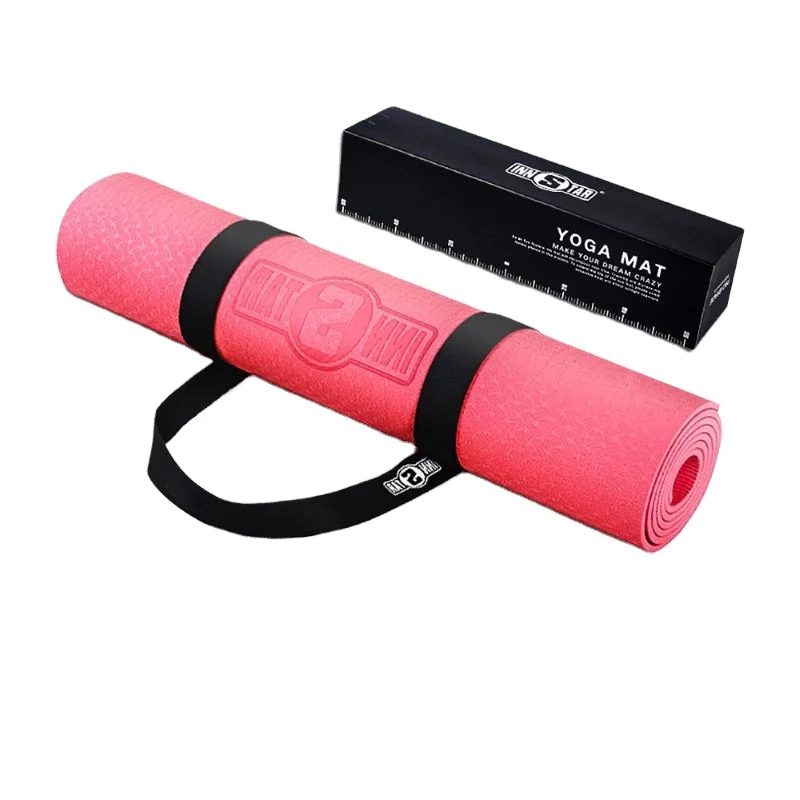 Wholesale Fitness Custom Logo Eco Friendly TPE Yoga Mat with Position Line
