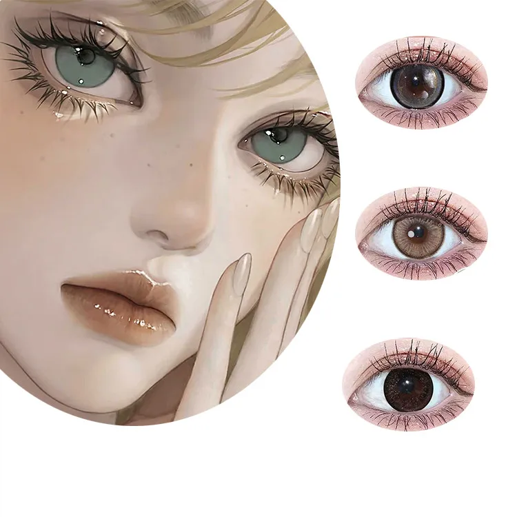 Контактные линзы Fresh lady Черные Серые коричневые натуральные цветные контактные линзы