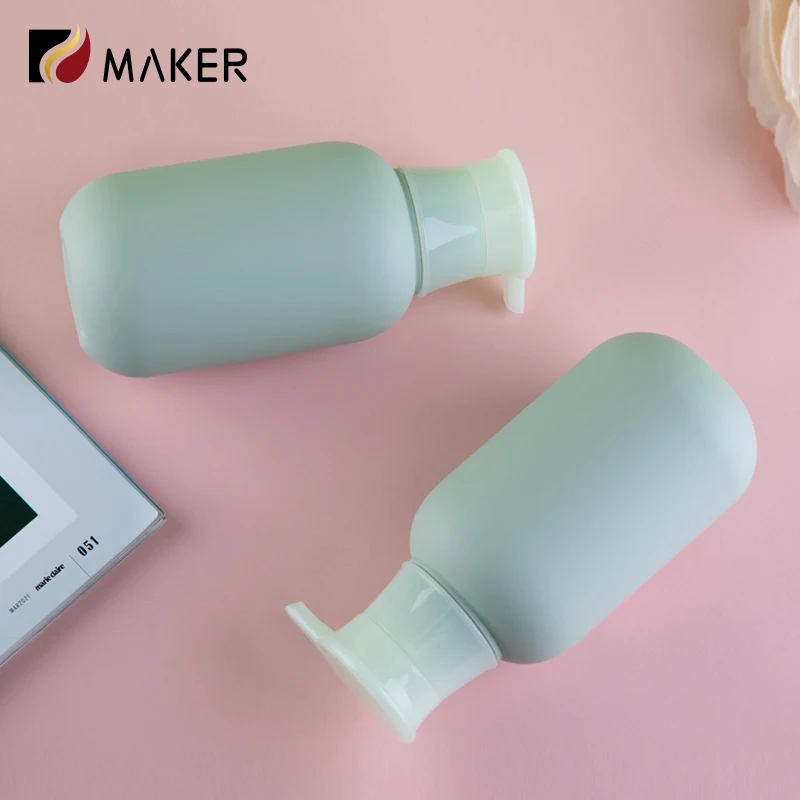 Body Milk Bottle 400ml Custom Matte HDPE Plastic Cosmetic Soft Touch Feeling Hair Conditioner Shampoo Bottle With Lotion Pump