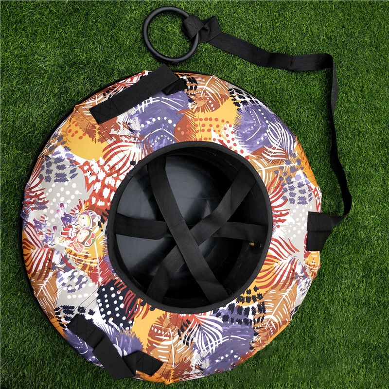 2022 Heavy Duty Inflatable Snow Tube Hard Bottom Sledge Sled with Rubber and Oxford Fabric for Kid and Adult Winter Sport