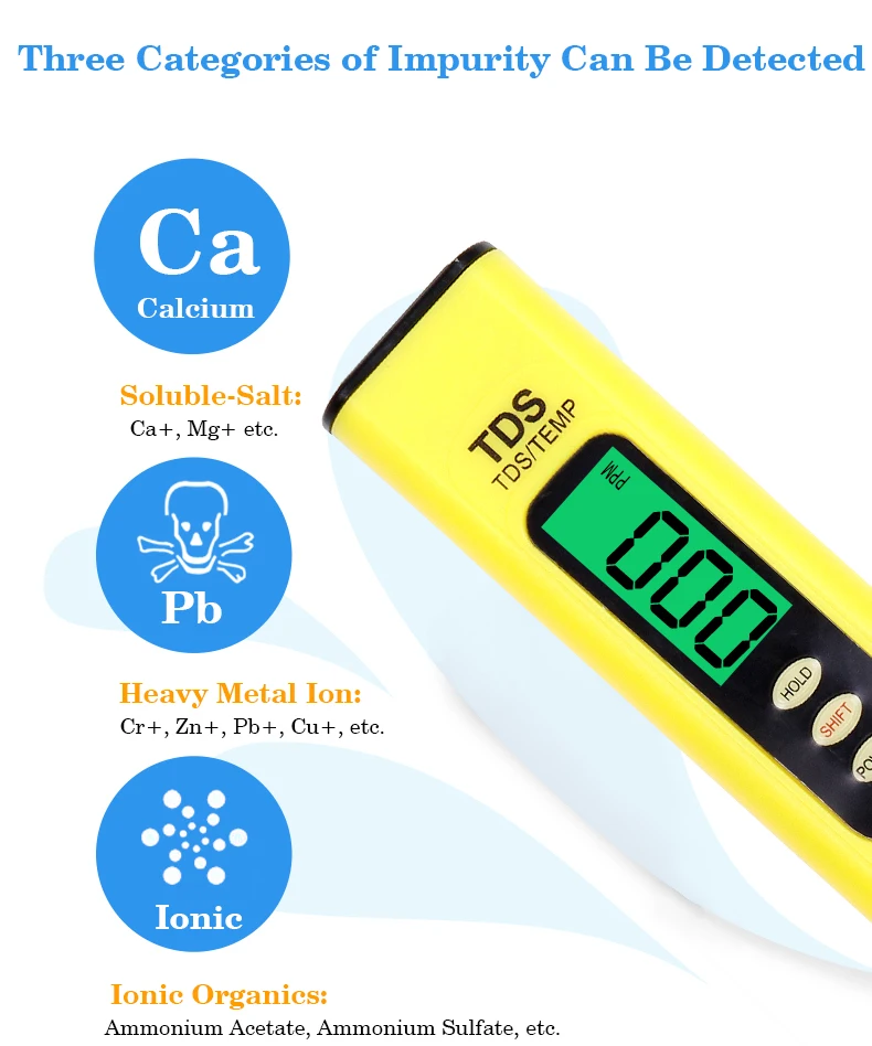 High Accurate Portable Pen type Digital TDS Meter Tester for Aquarium Pool Water Purity