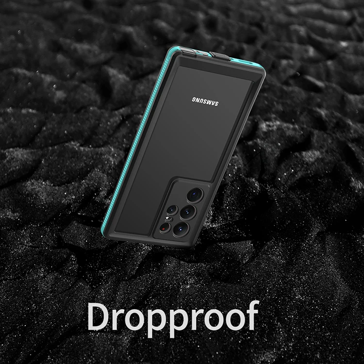 2022 New Rugged Full Sealing 1.5M Dropproof 2M Waterproof Phone Case For Samsung S22 Ultra With Built-In Screen Protector