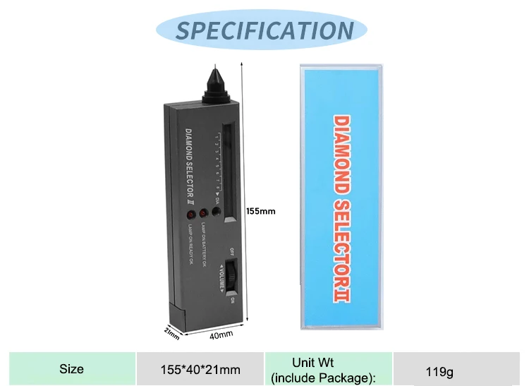 NecessaryJewelry Diamond Tester with Leather Case Portable to carry High Accuracy Gem Testing Jewelry Tools