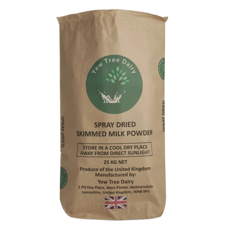 Large Scale Factory Export Food Grade Brown Kraft Paper bags for Milk Powder Flour Food Packaging