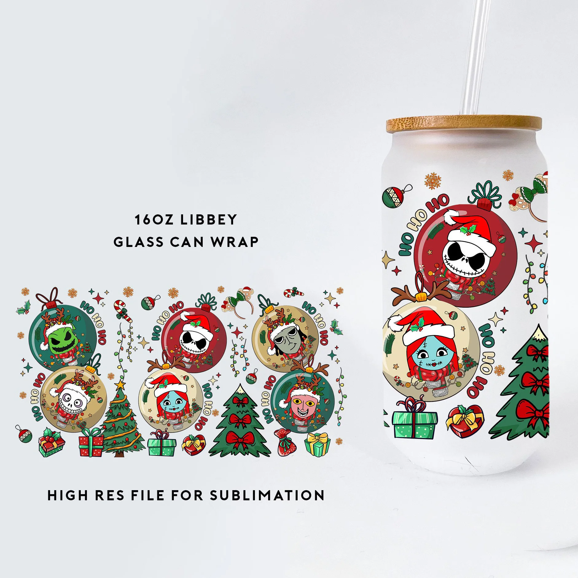 Ready To Transfer HKitty Transfer Wraps 3D UV Dtf Cup Wraps for 16oz Libbey Can Tumblers