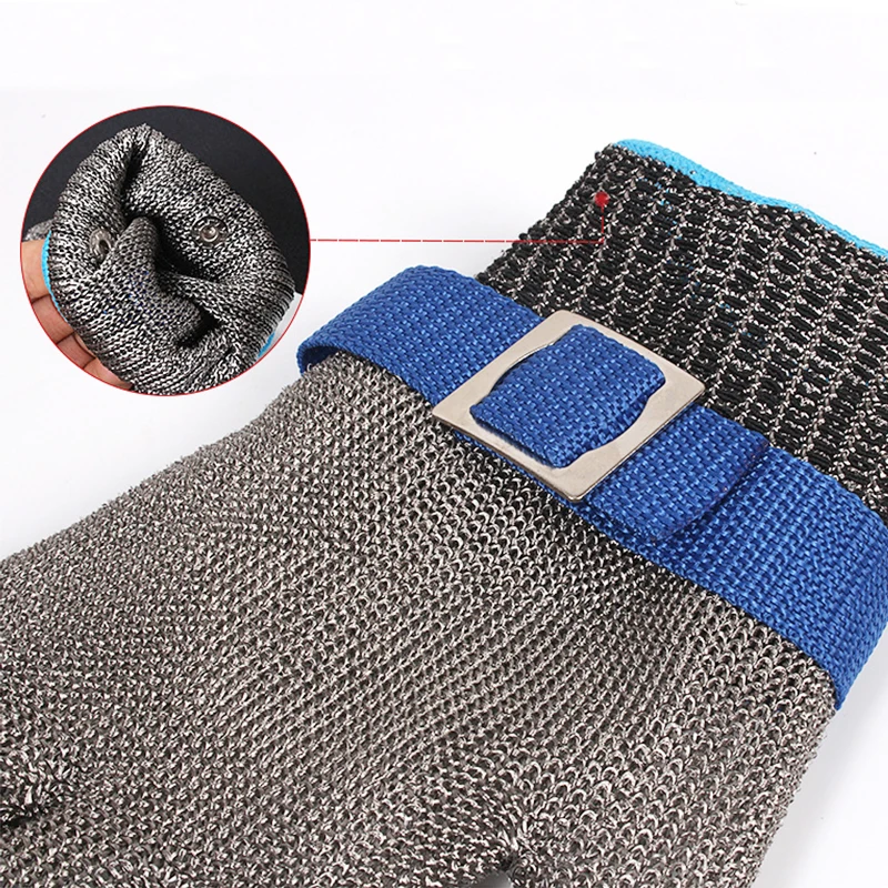 Cut Resistant Durable Rustproof Butcher Stainless Steel Mesh Metal Wire Cutting Protection Gloves