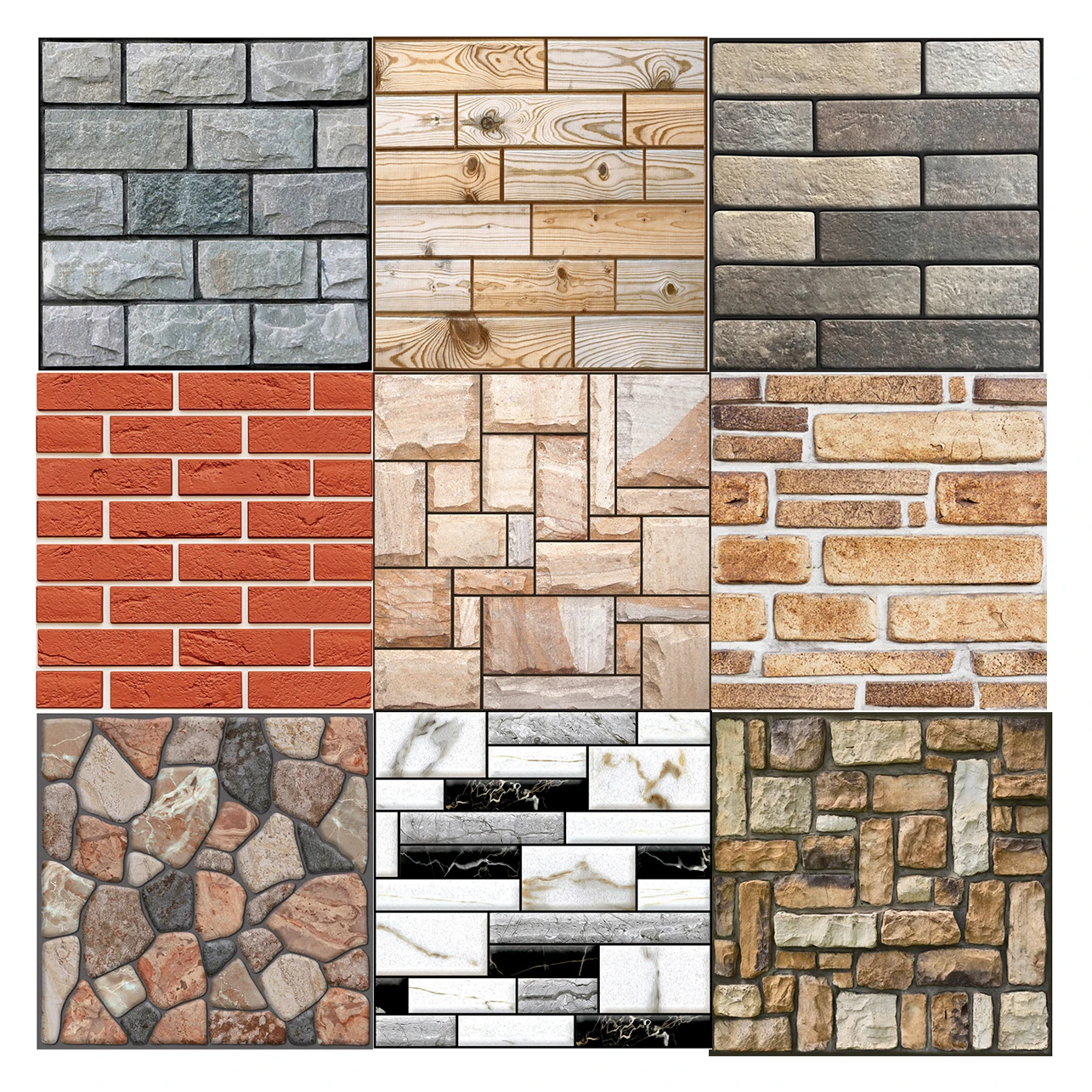 High Quality Removable Home Decor Self Adhesive PVC wall Kitchen wallpaper home decoration 30*30cm 3d panels