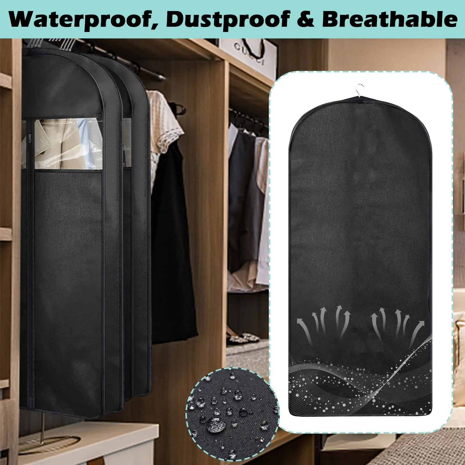 Quick Delivery Factory Wholesale Dustprofor Dress Cover bags Transparent, LDPE Cloth Protector Garment Suit Coat Dust Cover/