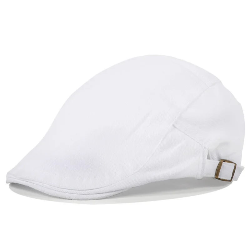 Gatsby Cabbie Beret British cap Newsboy Caps Mens Beret Caps White