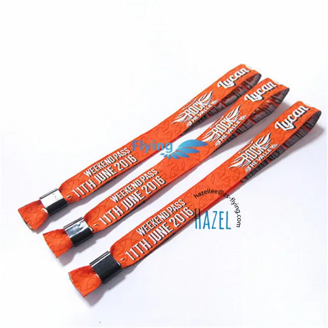 top-quality promotional merchandise wristband, branded woven wristbands for event