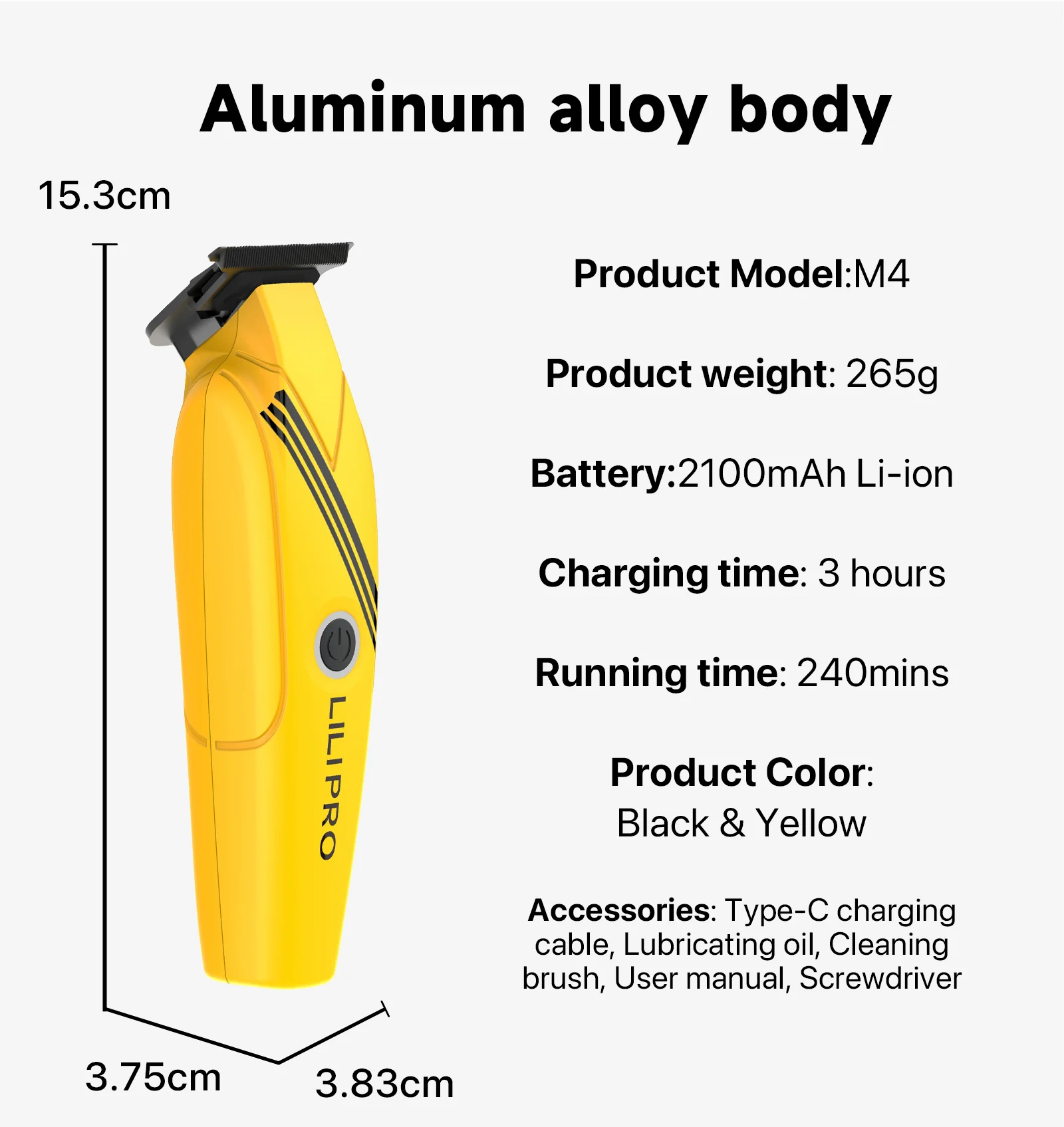LILIPRO 7200+rpm Professional All-Metal Hair Clippers Zero Gapped T-Blade Trimmer Cordless Rechargeable Edgers Hair Trimmer Men