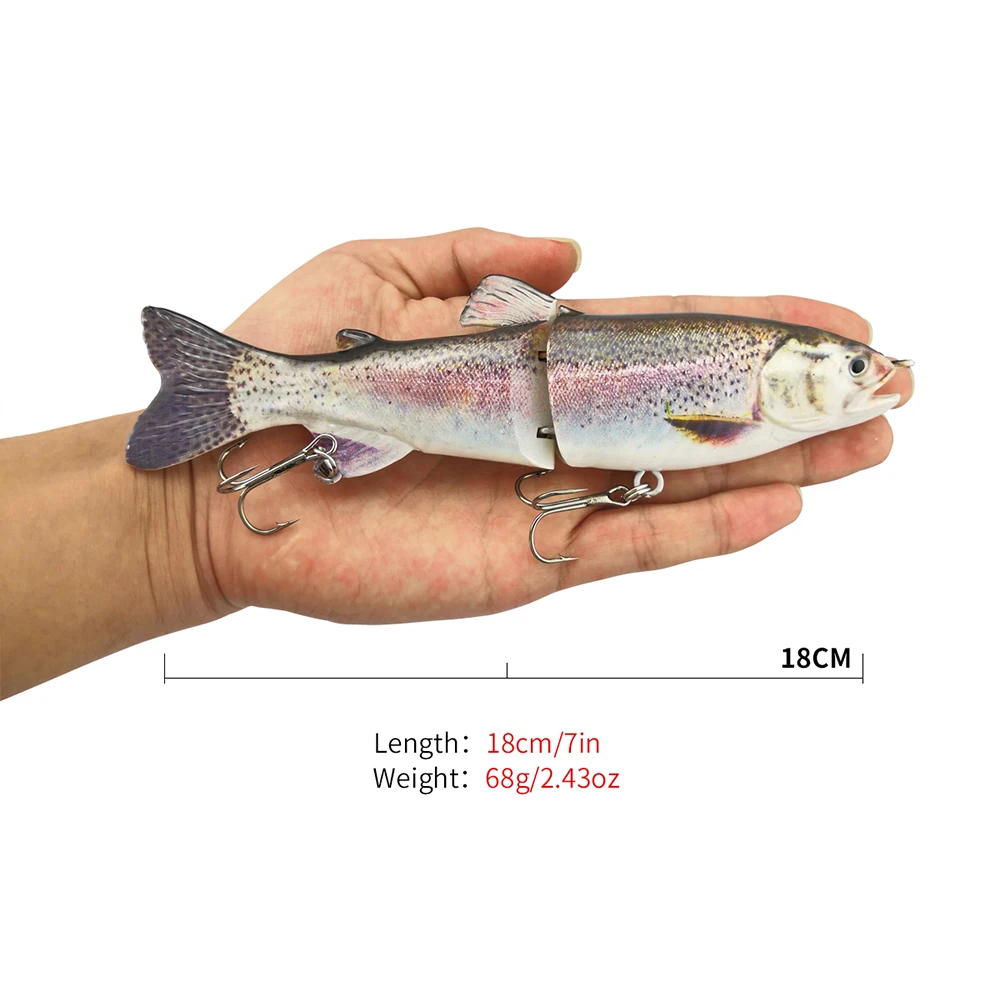 Factory OEM Rattle Jointed Fishing  Pencil Hard Fishing Lure  2 section glider bait sunfish