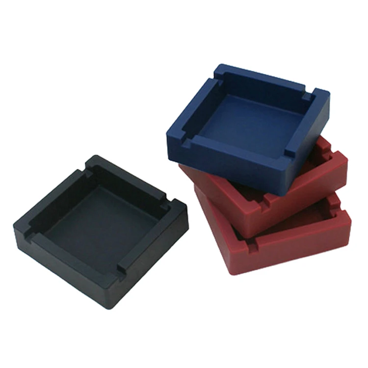 Factory Custom Logo Portable Pocket  Cheap Silicone Square Ashtray Cigar Ashtray