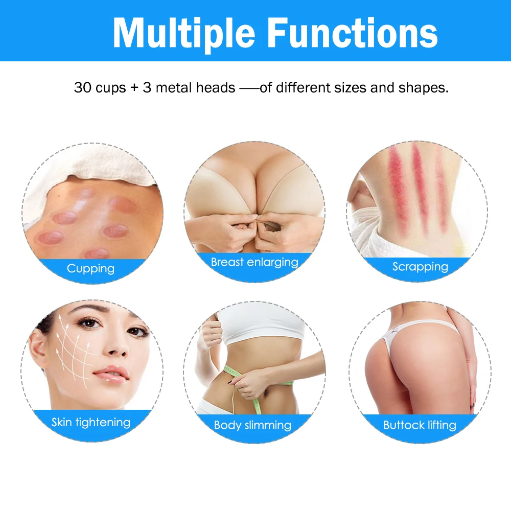 New design small and light vacuum therapy machine butt breast enlargement massager