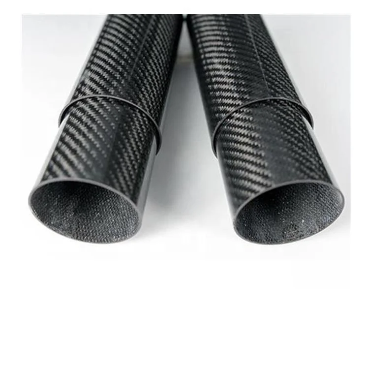 Customize Round carbon fiber tubes 30mm 500mm 3k Weaving  Carbon Oval Tubing Rod
