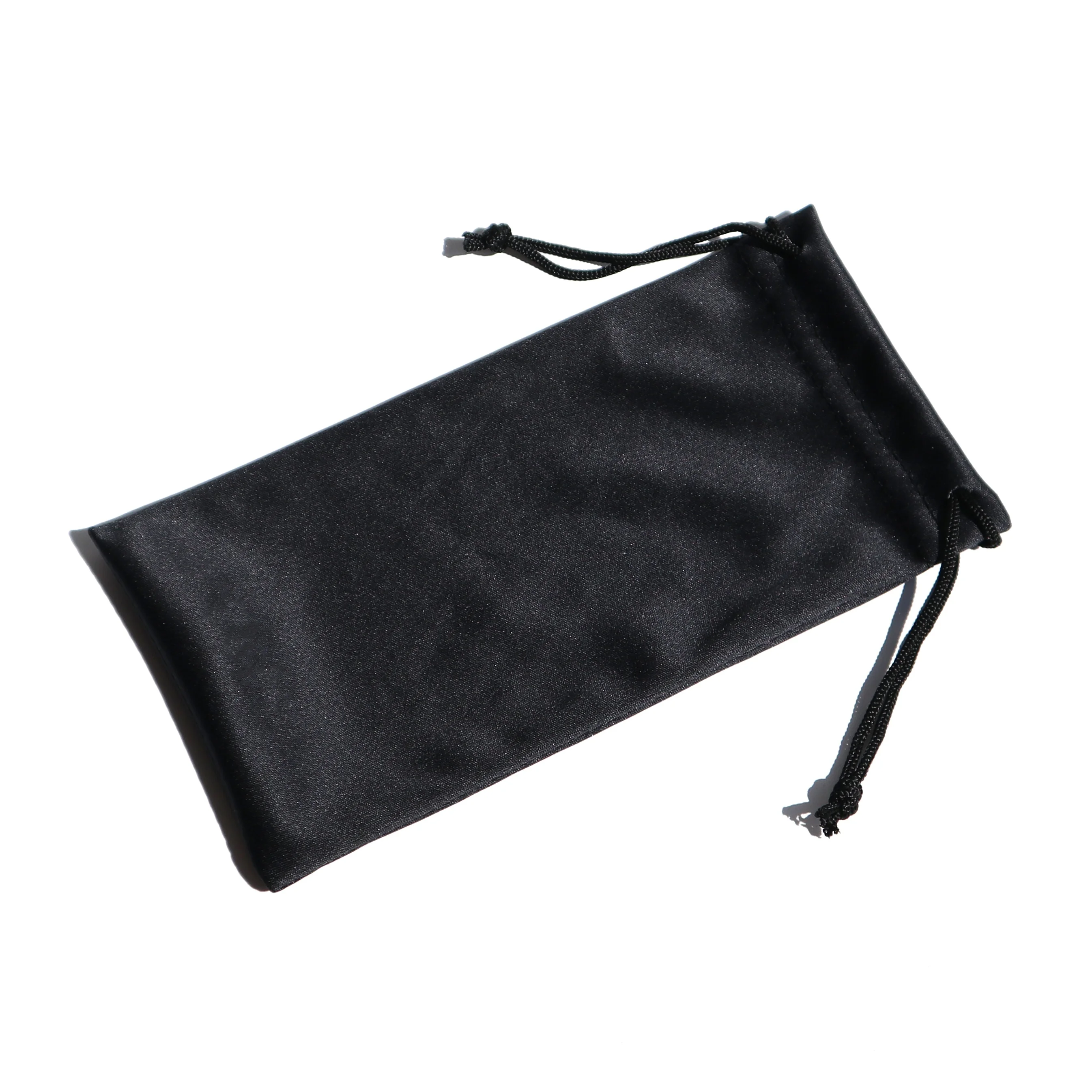 Microfiber Eyeglasses Pouch Black Soft Sunglasses Case 220gsm Microfiber Fabric Glasses Case Low MOQ Sunglasses Packing Pouch