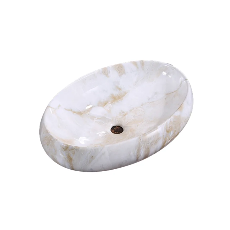European Style Handmade Color Feature Custom Top Lavatory Marble Pattern Solid Surface Countertop Art Sink For Bathroom