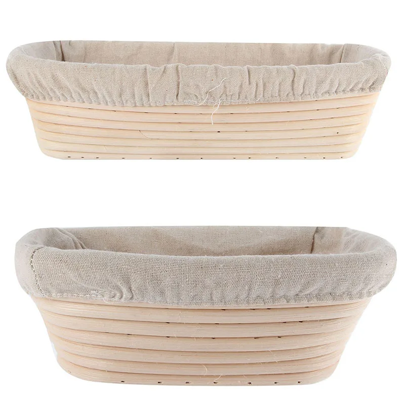 
 Oval  Bread Proofing Proving Basket Rattan  w/ Liner  