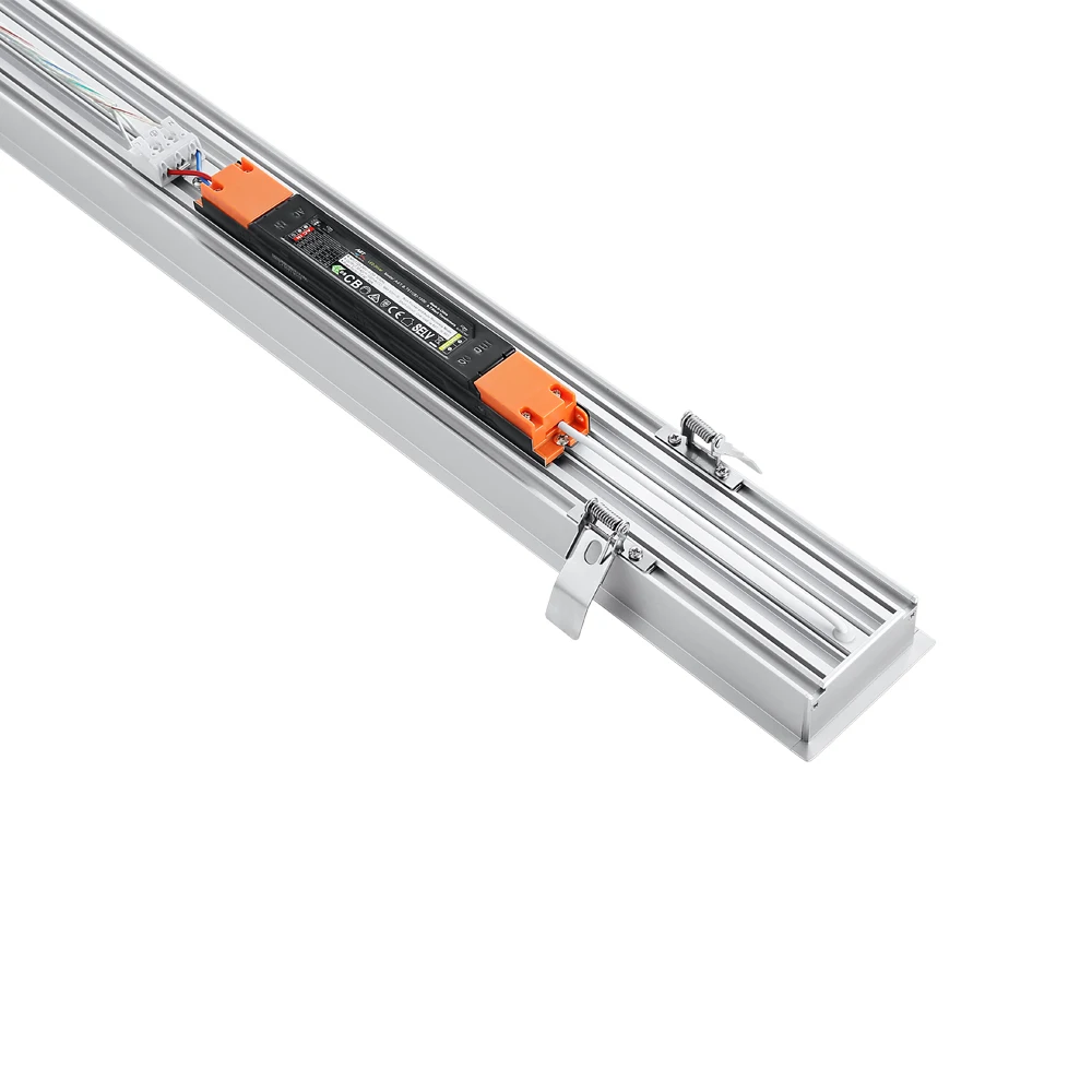 20W/40W/60W/80W recessed led linear light for office with 90*35mm profile