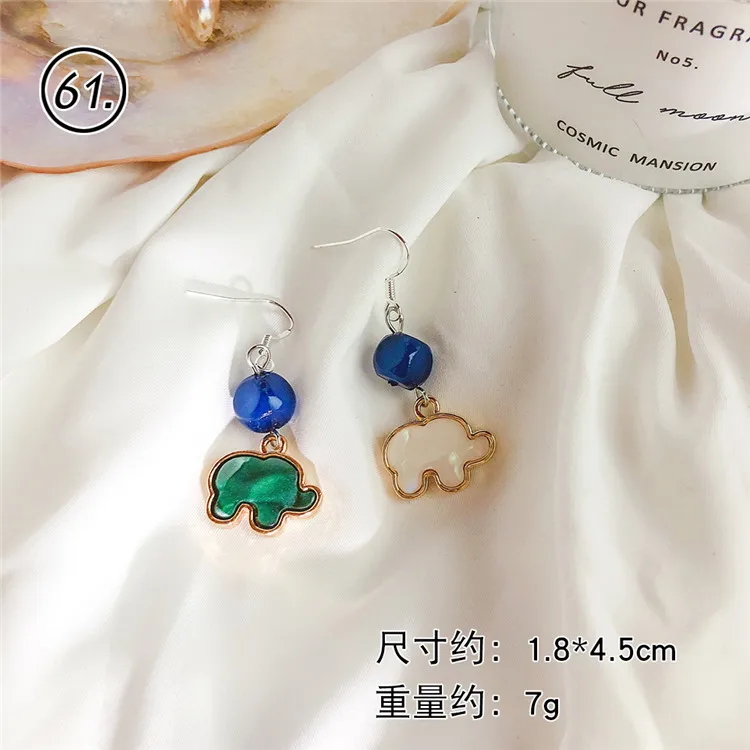 Clarmer Ins для девочек, простая оболочка с жемчужной сережкой в Корейском стиле темперамент небольшой геометрический асимметричный Оболочка Длинные серьги с кисточками