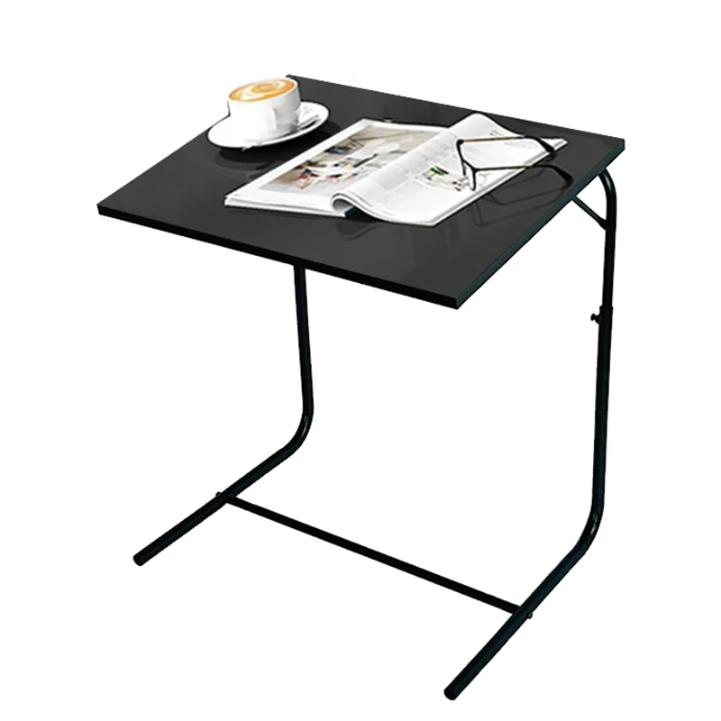 Small Wooden Computer Desk with Modular Workstation Table Corner Metal Frame and Bookshelf for Office or Home Villas and Bedroom