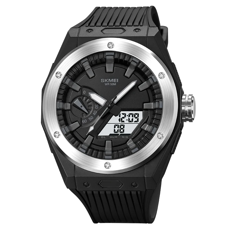 SKMEI 2103 New Digital Watch Skmei Wholesale Men Dual Time Multifunctional PUS Watches Mens Sports Wristwatch