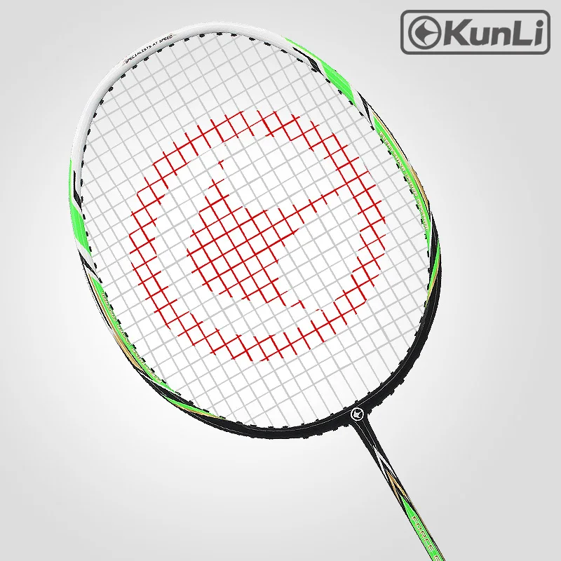 Ракетки для бадминтона KUNLI G2000/30000 из алюминия и углерода, ракетки для бадминтона для тренировок, 2 шт.