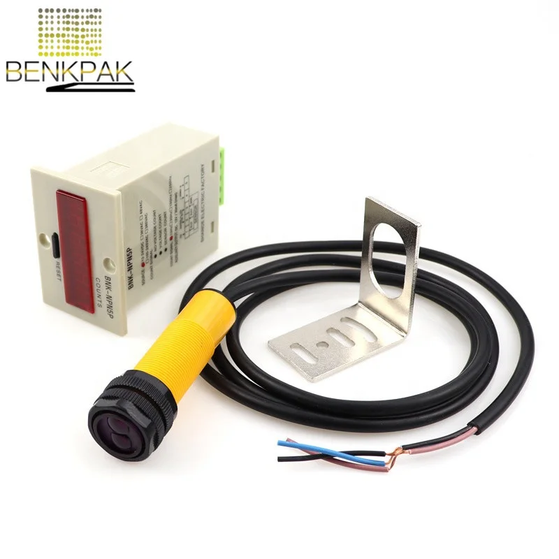 6 digits 1-999999 digital counter 10-30cm adjustable photoelectric switch 12-24V DC