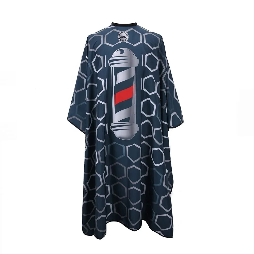 Custom Salon LOGO Hair Cutting Waterproof Gown with Snap Closure Hairdressing Gown Barbers