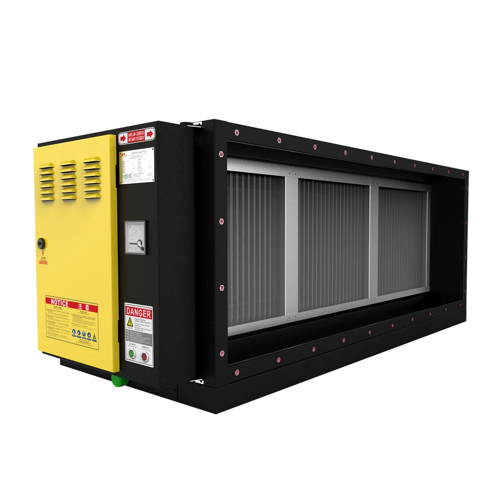 Purified Air ESP BBQ Kitchen Exhaust Electrostatic Precipitator Fume Disposal Equipments  With Smoke Filter