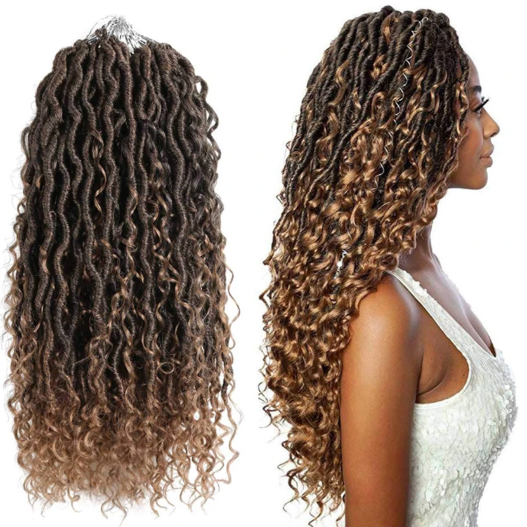 Река Locs богиня Locs река Locs вьющиеся крючком косички из страсть скрученные синтетические косички, на крючках, накладные волосы, синтетика, волосы в косичках