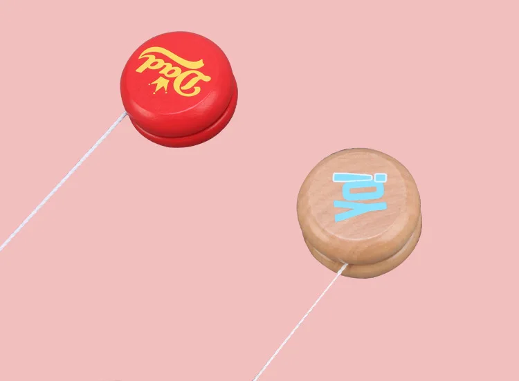 Eco-friendly Custom logo wooden color yo-yo kids toys