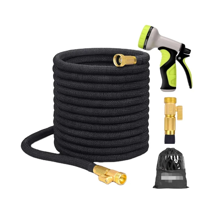 25ft 50ft 100ft Factory Sale High Pressure Water Hose 3750D Strength Polyester Fabric Expandable Garden Hose with Brass Fittings