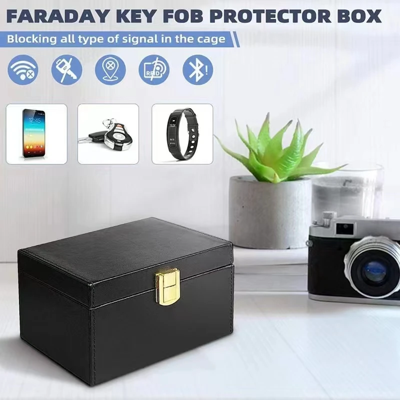 Large Capacity Faraday Anti-theft Keyless Fobs Box RFID Signal Blocking Cage