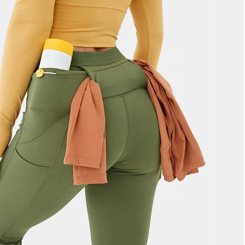 Custom Logo Wholesale Quick Dry for Women Casual Running Plus Size High Waist Recycled Yoga Leggings with pockets