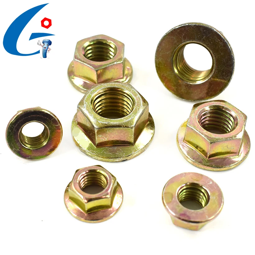 
 ASME/DIN Yellow Zinc Hex Flange Nut  