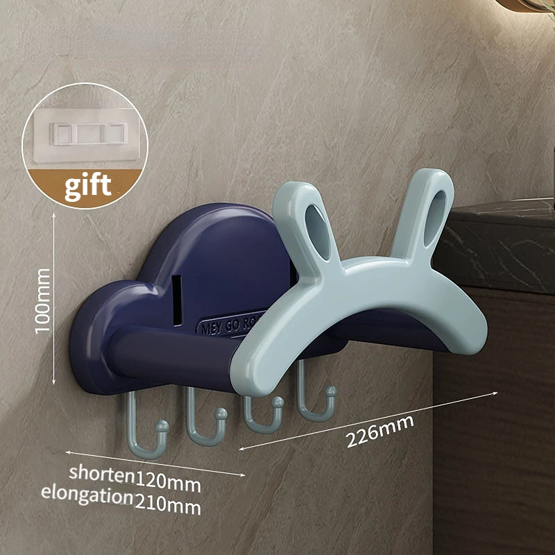 Rabbit retractable basin rack, bathroom without perforated storage hook 2