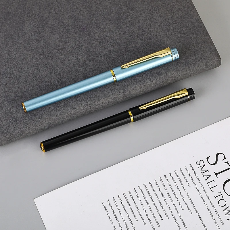 High Quality Business Gift Pen Plastic Material Custom Logo Black Gel Ink Pen With Custom Logo