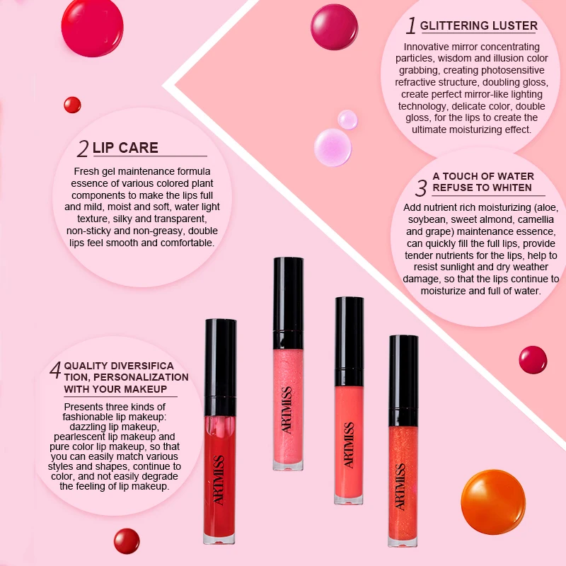  Beauty Secret влажная частная этикетка водонепроницаемый многоцветный Блестящий Блеск для