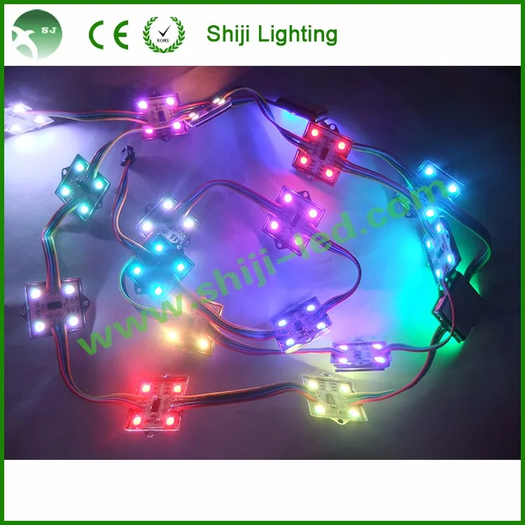 24v 3535 dmx waterproof 4leds high quality smd5050 dmx512 square pixel led module with 3M adhesive tape