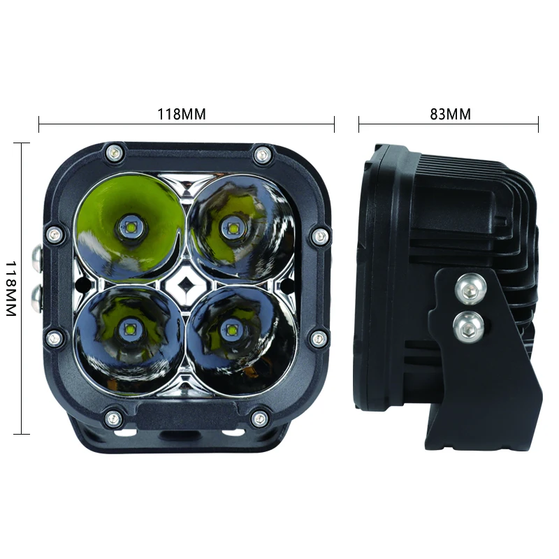  LEDIYTE 2021 New 4.6inch 40w Led Auto driving light vehicle backing