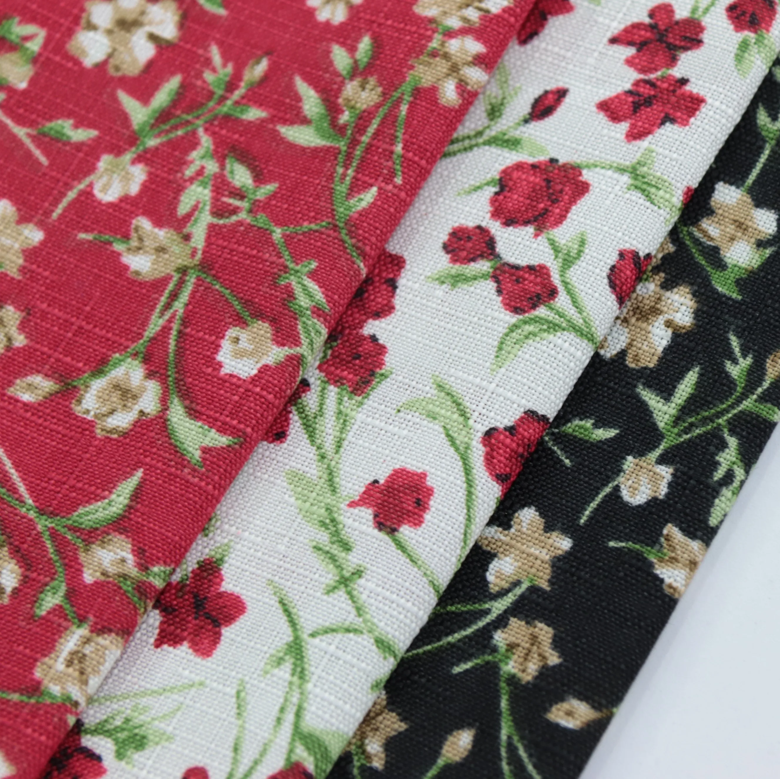 Нет минимального заказа, 1 метр, принт, льняной вид, индивидуальный рисунок, принт, 100% полиэстер, ткань